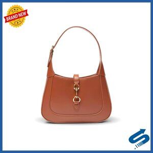 Small Vegan Leather Shoulder Bag with Adjustable Strap, Top Handle